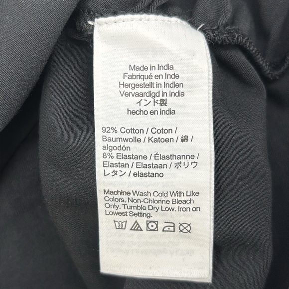 J. Crew Asymmetrical off-the-shoulder top stretch cotton blend black S NWT CD310 - Picture 6 of 11